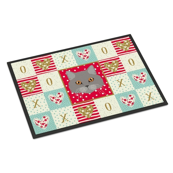 Carolines Treasures 18 x 27 in. Brazilian Longhair Cat Love Indoor or Outdoor Mat CK5093MAT - main